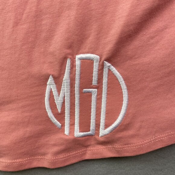 Marley Lilly Tank Top Womens Sz‎ M Monogrammed  Pink Beach Casual Bow Strap NWT - Picture 2 of 9
